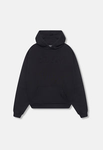 HOODIE EMBOSSED - BLACK