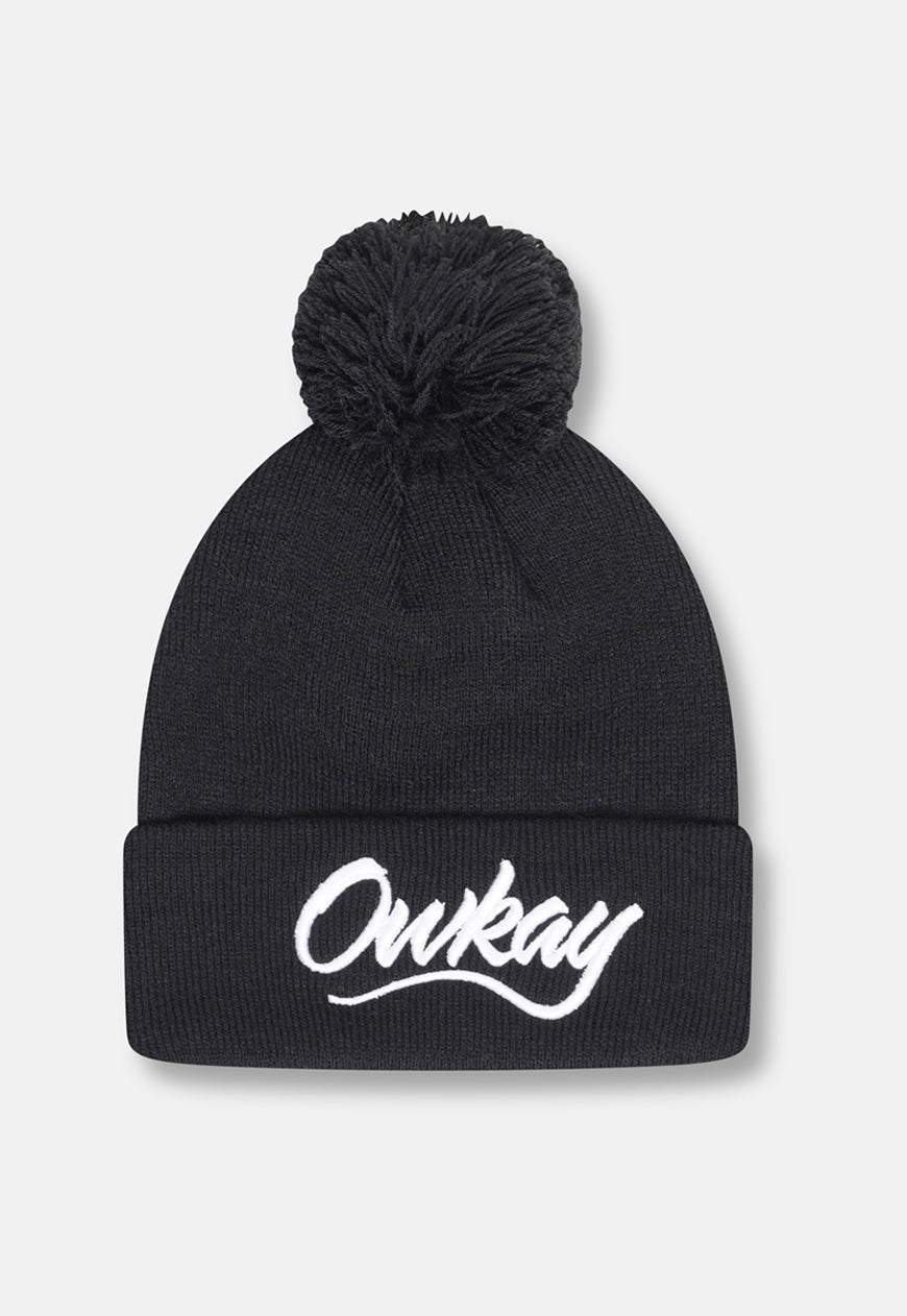 KIDS BOBBLE HAT BLACK