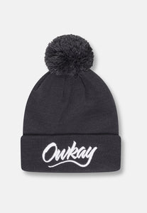 KIDS BOBBLE HAT GREY