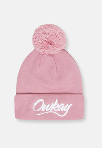 KIDS BOBBLE HAT PINK