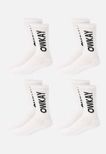 Load image into Gallery viewer, BUNDLE 4 WHITE SOCKS (SAVE £4)
