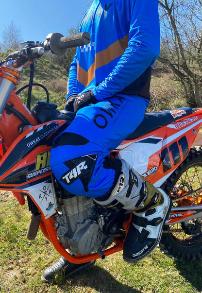 MOTO PANTS - BLUE & BLACK (PRE-ORDER)