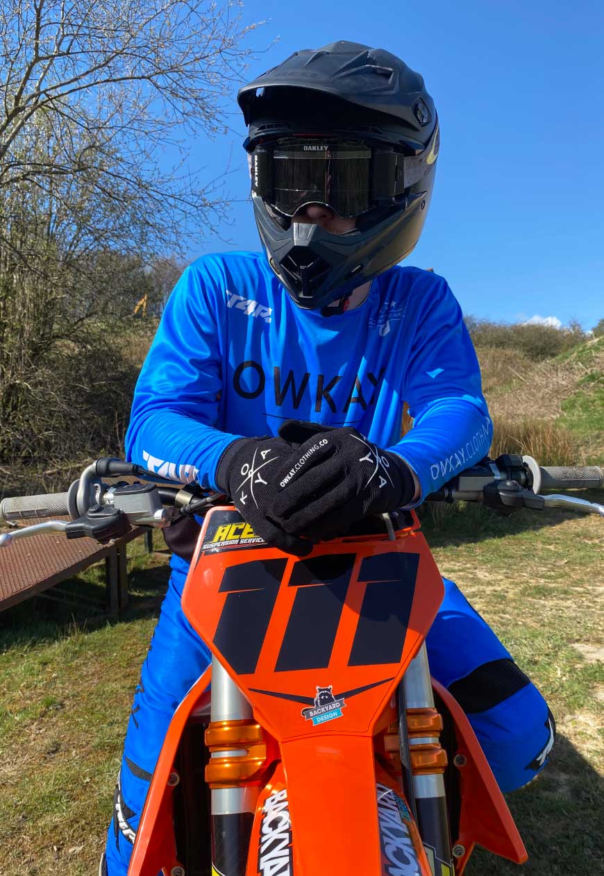 MOTO PANTS - BLUE & BLACK (PRE-ORDER)