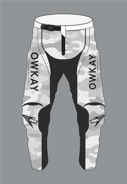 MOTO PANTS - SNOW CAMO (PRE-ORDER)